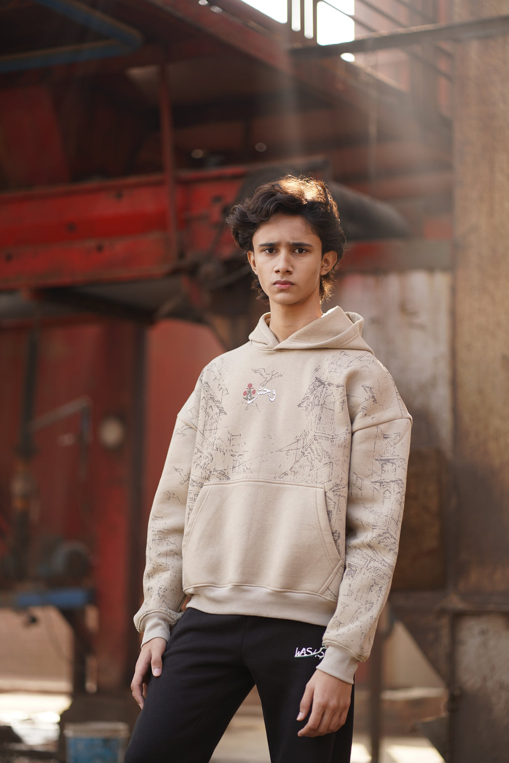 Talash Hoodie – Beige | تلاش