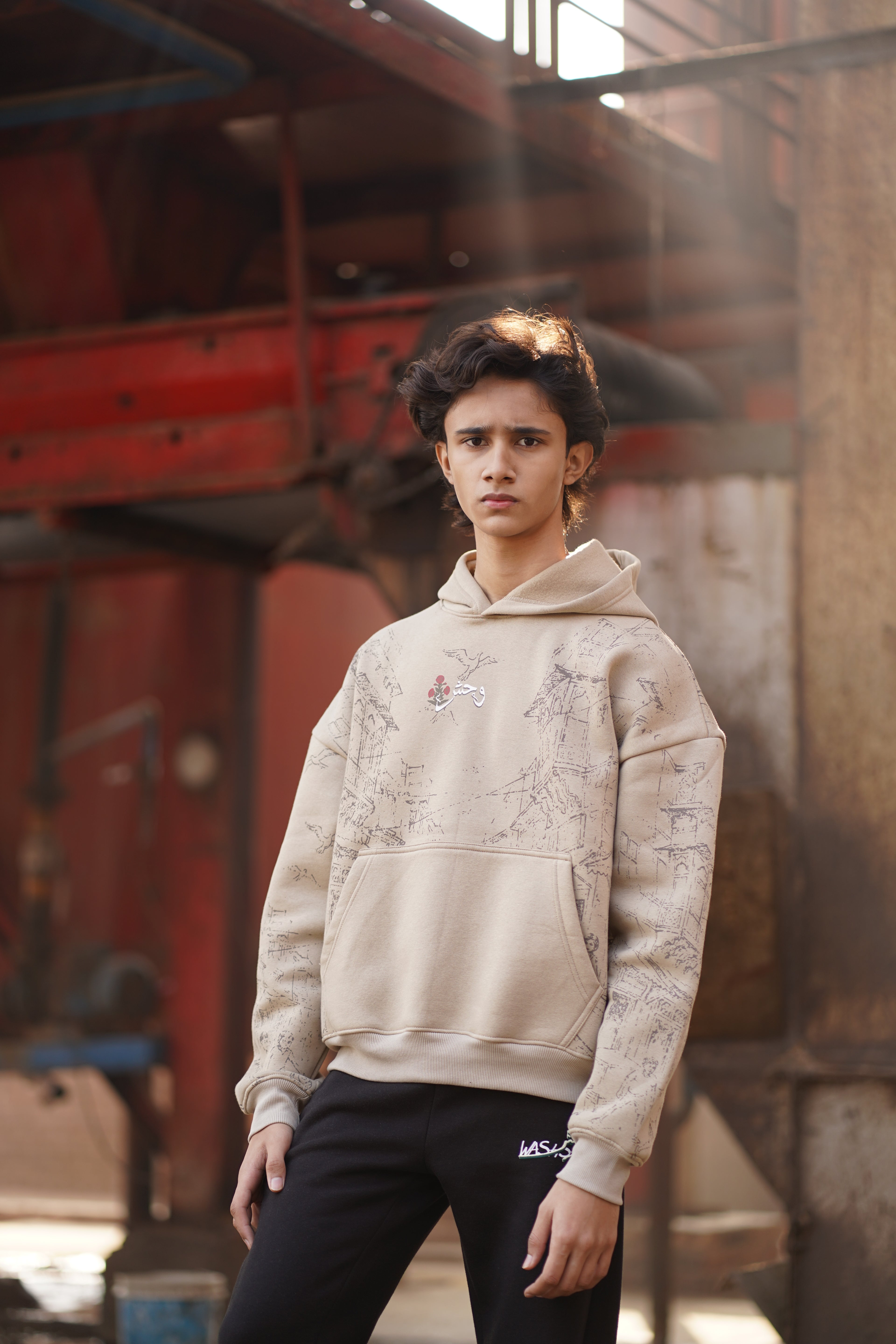 Talash Hoodie – Beige | تلاش