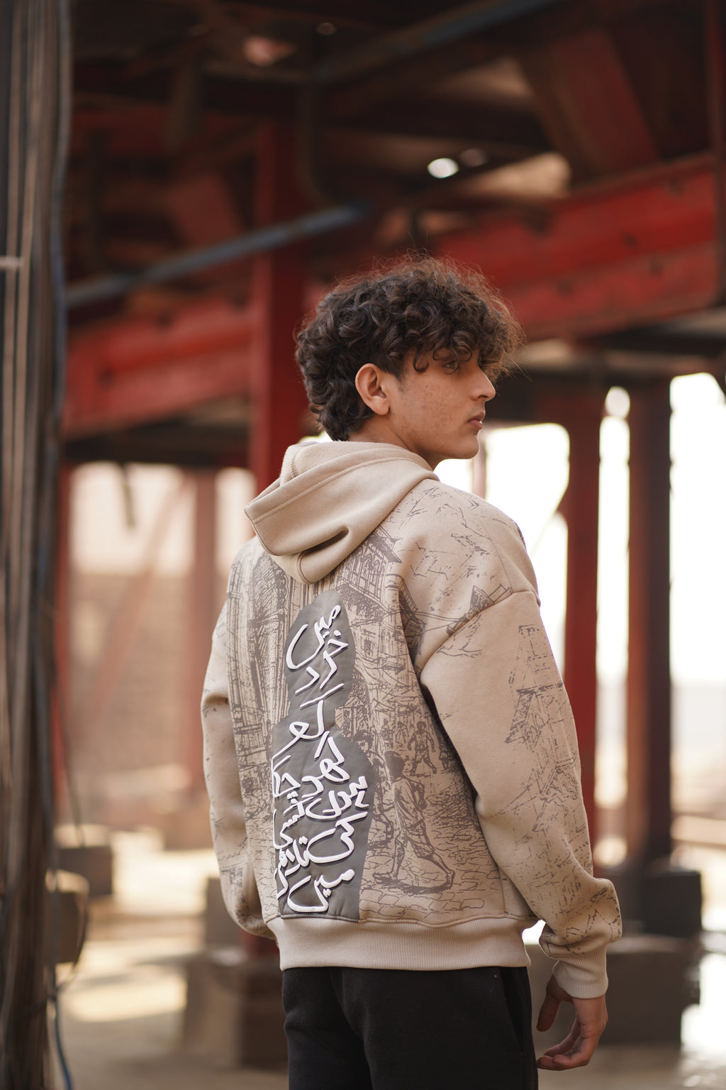 Talash Hoodie – Beige | تلاش